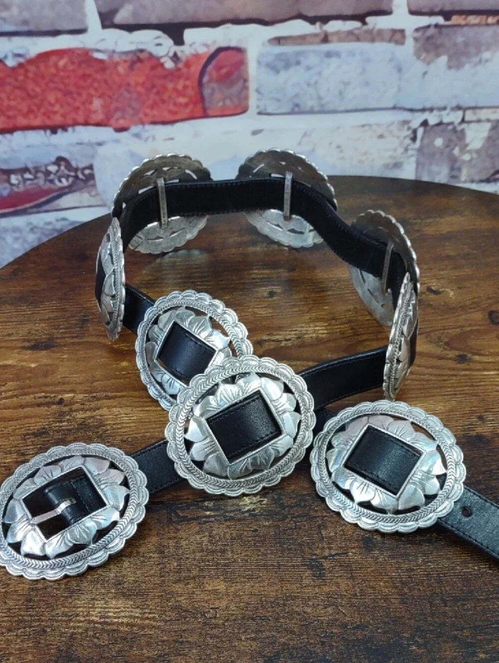 Brighton Silver Sunflower Concho Belt
